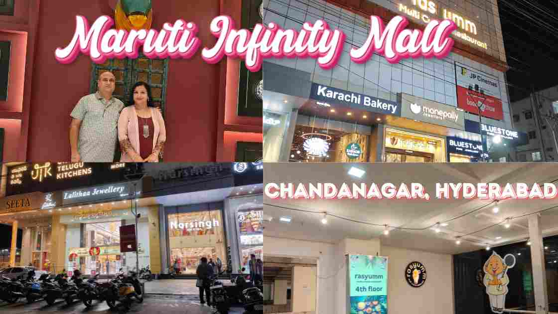 Discover Maruti Infinity Mall in Chandanagar, Hyderabad! Explore shops, restaurants, JP Cinemas, and more. Your ultimate guide to the best shopping and entertainment experience in Hyderabad.