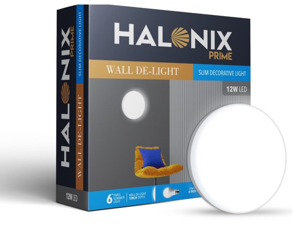 Discover the Halonix Prime 12W Round Wall De-Light, a slim and stylish downlighter perfect for any room. Enjoy easy installation and bright, cool daylight illumination.