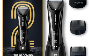 Discover the MENHOOD Battery Powered Waterproof Cordless Grooming Trimmer 2.0 - the ultimate grooming tool for men. Featuring 4000k LED spotlight, wireless charging, and sensitive skin technology for a flawless grooming experience.