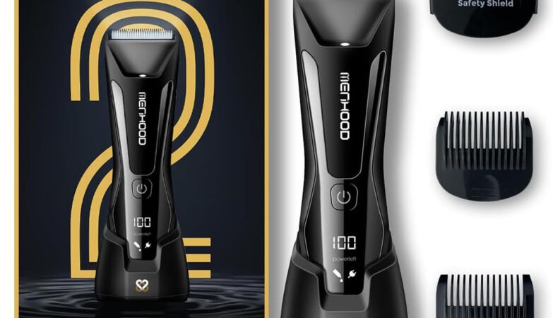 Discover the MENHOOD Battery Powered Waterproof Cordless Grooming Trimmer 2.0 - the ultimate grooming tool for men. Featuring 4000k LED spotlight, wireless charging, and sensitive skin technology for a flawless grooming experience.