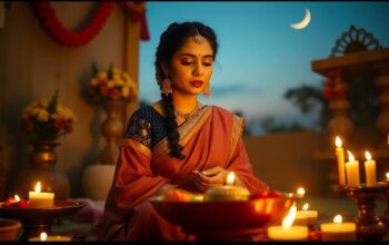 Experience our Karwa Chauth celebration from 3 AM rituals to moonrise festivities. Join us for a day filled with tradition, love, and joy.