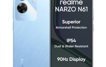 Explore the Realme NARZO N61, featuring a 90Hz Eye Comfort Display, IP54 Dust & Water Resistance, and 48-Month Fluency. Uncover why this budget smartphone is a game-changer in the mobile industry.