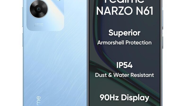 Explore the Realme NARZO N61, featuring a 90Hz Eye Comfort Display, IP54 Dust & Water Resistance, and 48-Month Fluency. Uncover why this budget smartphone is a game-changer in the mobile industry.