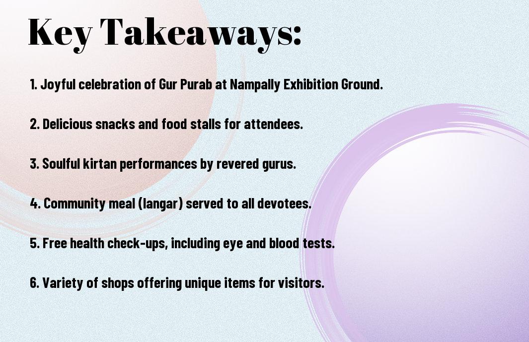 Discover the vibrant Gur Purab celebration at Nampally Exhibition Ground in Hyderabad. From kirtan by gurus to delicious langar, explore all the highlights of this spiritual event.