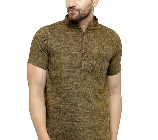 Discover the ultimate in casual style with the Enchanted Drapes Men's Cotton Kurta. Made from high-quality cotton, this super-short kurta offers unmatched comfort and style for any occasion. Click to learn more!