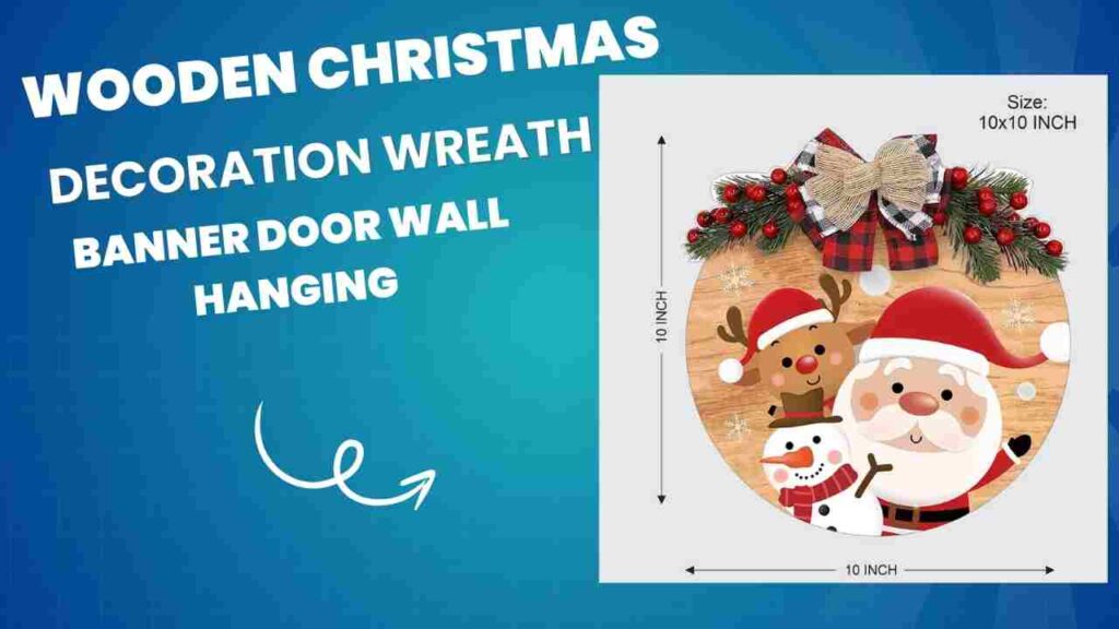 Discover the enchanting charm of Bhikham Creation's Wooden Christmas Decoration Wreath Banner. Perfect for any room, this festive décor piece will bring joy and warmth to your home this holiday season.